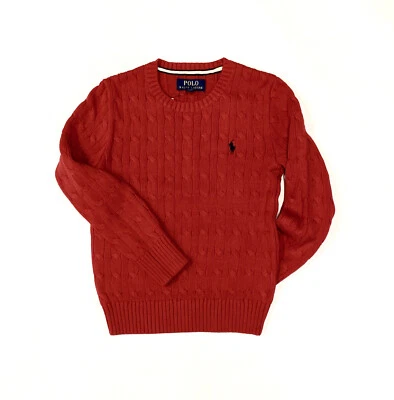 Polo Ralph Lauren Boys Cable Knit Crew Sweater Pullover Little Kids Size 6 - Image 1 of 2