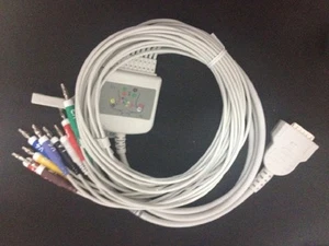 Cavo GE Marquette MAC ECG EKG 10 cavi compatibile AHA Banana4.0 - Foto 1 di 1