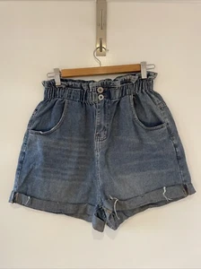 COTTON ON Paperbag Denim Shorts (12) - Picture 1 of 4