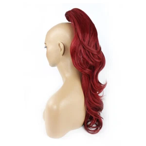 Ponytail Claw Clip Pillar Red Flick 22" Heat Resistant Synthetic Hairpiece - Picture 1 of 5