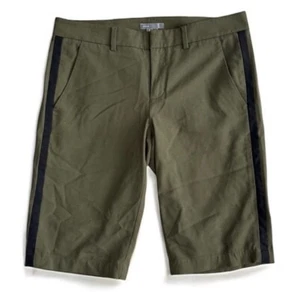 VINCE Wool Olive Green Tuxedo Walking Short Size 6 - Picture 1 of 9