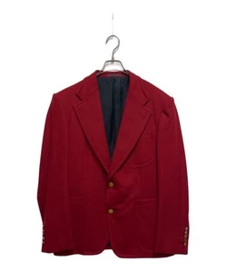 GUCCI Wool Gold Button Leather Jacket - Picture 1 of 5