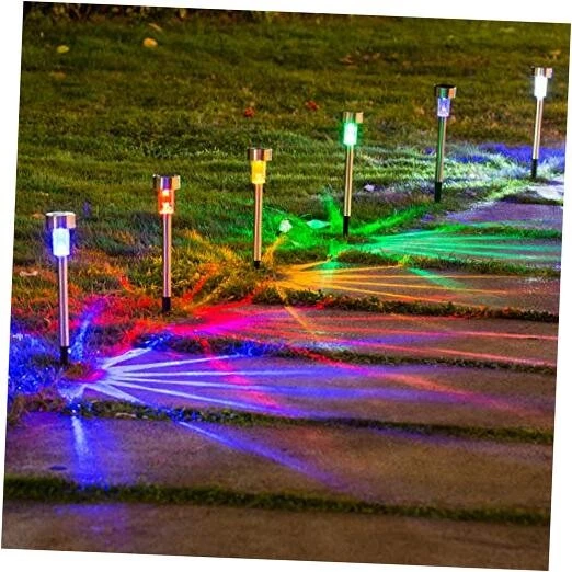 Solar Lights Outdoor Garden Landscape Lighting Pathway for Lawn Pat Multi Color