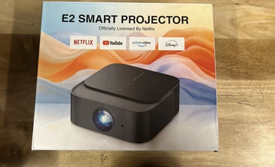 DBPOWER E2 WhaleOS Smart Projector WiFi Bluetooth Netflix Licensed 2025 - Image 1 of 3