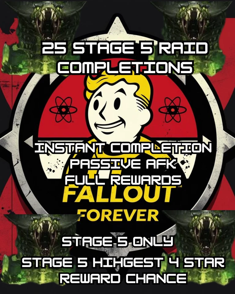 Fallout 76 PC—RAID SPECIAL—25 Snake 🐍 STAGE COMPLETIONS—FASTEST ON EBAY - Image 1 of 1
