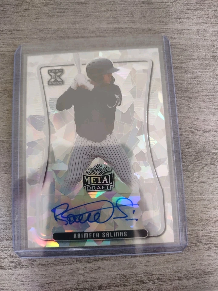2021 Leaf Metal Draft Raimfer Salinas SILVER CRYSTAL AUTO NEW YORK YANKEES - Image 1 of 2