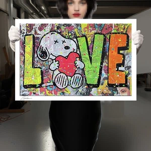 Love is a Friendship – Print Limited Edition on Canvas, Giclee Print, comics - Picture 1 of 5