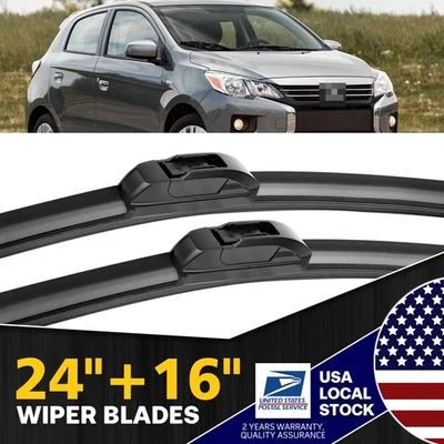 Limpiaparabrisas delantero para Kia Spectra 05-09 24"+16" gancho en J para todas las estaciones Foto 1 de 4