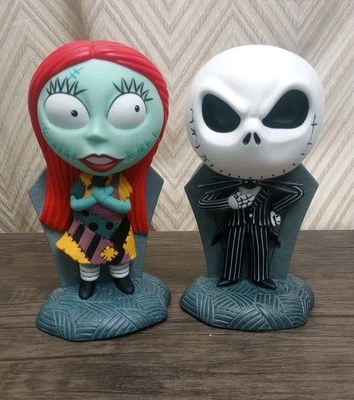Disney The Nightmare Before Christmas Jack Skellington Sally Conjunto de Banco de Moedas Novo - Imagem 1 de 4