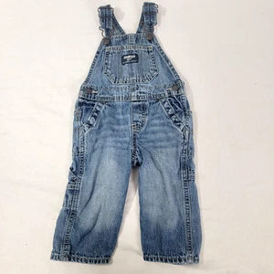 OshKosh B'Gosh Baby Infant Girl's Boy's Overalls Blue Denim Size 9M 9 M Months - Picture 1 of 5