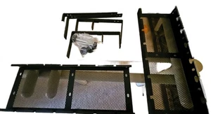 Mesh Metal Cable Organizer Set - Black Mount Shelving Unit - Home Office - Picture 1 of 4