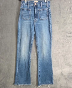 Jeans alla caviglia MADRE patch tasca interna taglia 25 blu denim tasca Hustler - Foto 1 di 15