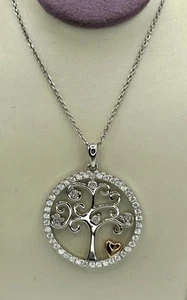 J. ROSE'E DESIGN FAMILY TREE PENDANT & ADJUSTABLE CHAIN IN STERLING SILVER. - Picture 1 of 5