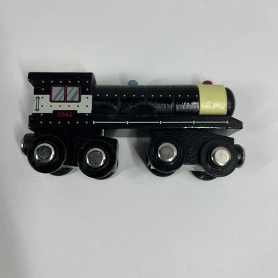 2017 Joseph Battat Black Wooden Train Engine Magnetized - Image 1 of 4