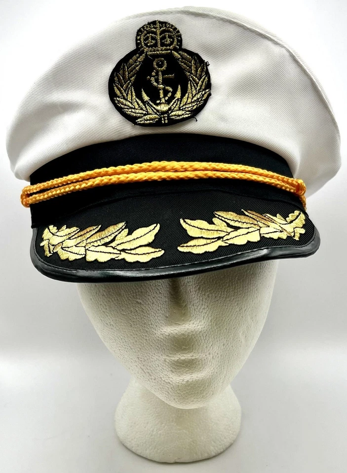 Sombrero de Capitán de Yate Barco de Marinero Disfraz Elegante Halloween Adulto Accesorio Foto 1 de 1