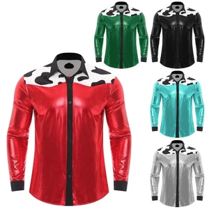 Blusas para Hombres Camisa de Halloween Abrigo para Adultos Trajes Rave Navidad Prendas para el torso Informales Años 70 - Imagen 1 de 76
