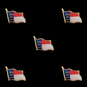 5 Stck. USA North Carolina Bundesstaat vergoldete Flagge Anstecknadel Hemd Krawatte Pin - Bild 1 von 10
