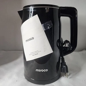 Electric Kettle, Miroco Double Wall Stainless Steel Cool Touch Tea Kettle Black - Picture 1 of 10