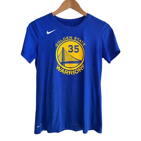 Golden State Warriors Nike Womens Size Small  Kevin Durant T-Shirt Blue Yellow Cover