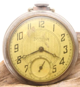RELOJ DE BOLSILLO INGRAHAM VICEROY 50 mm EE. UU. PARA REPUESTOS O REPARACIÓN (JAA) - Imagen 1 de 7