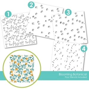 NEW - Taylored Expressions BLOOMING BOTANICAL Layering Stencil - Picture 1 of 3
