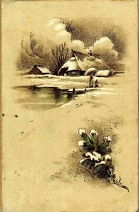 Latvia 1925 Greetings for Christmas Postcard w/Ventspils Cancel - Picture 1 of 2