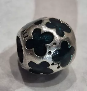 PANDORA 925 ALE STERLINGSILBER TÜRKIS GRÜN EMAILLIERT SCHMETTERLING CHARM 790438DE08 - Bild 1 von 5