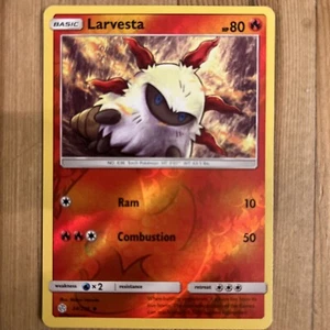 Larvesta - 34/236 - Uncommon - Reverse Holo x1 - NM-Mint - SM Cosmic Eclipse - Picture 1 of 2