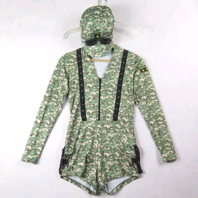 SPIRIT Goin' Commando Army Costume Women's M Hat & Aviators One Piece Zip Front - Image 1 of 4