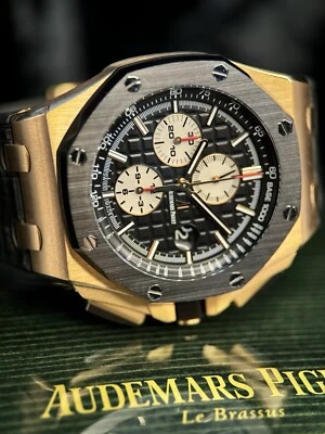 Audemars Piguet Royal Oak Offshore 44mm Rose Gold Black Ceramic 26401RO - B&P - Image 1 of 4