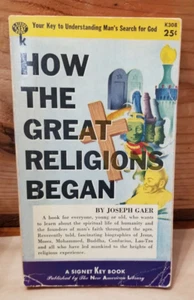 HOW THE GREAT RELIGIONS BEGAN by JOSEPH GAER, SIGNET KEY 1ST PRINT, 1954, PB - Picture 1 of 5