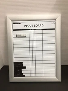 Quartett magnetische Mitarbeiter In/Out Board Porzellan Aluminium SKILLCRAFT (desinfiziert) - Bild 1 von 3