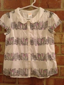 Gymboree Posh And & Playful City Print Top Shirt 8 - Picture 1 of 3