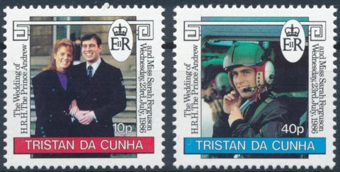 Royal Wedding - Tristan da Cunha 1986 - MNH - SG 415/6 Cover