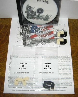 Atlas/Craftsman 10" 12" Felt & Rubber wiper 10F-130 10F-131 Manuals Disc USA