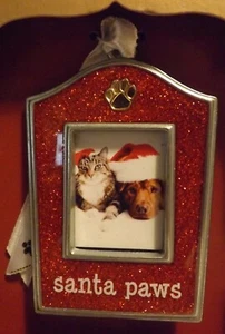 Gloria Duchin Pewter Photo Ornament Santa Paws - Picture 1 of 2