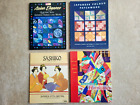 Menge 4 Steppbücher: asiatische Eleganz, japanisches gefaltetes Patchwork, Sashiko,