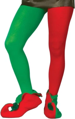 Forum Novelties Red and Green Christmas Tights, Standard Size - Image 1 of 2