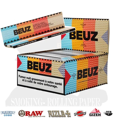 Beuz Cartine Ciel Lunghe King Size Slim Rolling Rolling paper Da 50 Libretti - Imagen 1 de 2