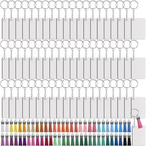 240 Sublimation Keychain Blanks & Tassels Double-Sided Heat Transfer Design - Picture 1 of 4