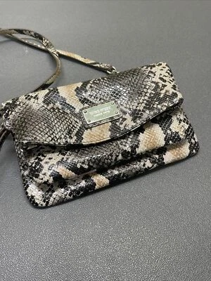 Nine West Faux Snakeskin Convertible Wristlet Crossbody Clutch or Shoulder Bag - Image 1 of 4