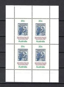 Australia 1978 Sc# 687a Bird Stamp Exhibition miniature sheet of block 4 MNH - Picture 1 of 1