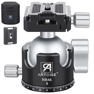 Trípode para cámara de bajo perfil ARCISE cabeza esférica 46 mm cabeza esférica CNC 55 libras/25 kg - Imagen 1 de 13