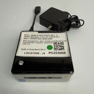 Intel NUC NUC5i3RYH i3-5010U Windows 11 Pro Mini PC 256GB + 500GB 16GB Wi-Fi - Picture 1 of 6