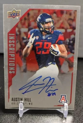 2015 Upper Deck Autograph AUSTIN HILL #AU Rookie Auto RC Card ARIZONA RAMS TE SP - Image 1 of 3