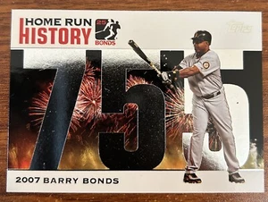 2007 Topps Update Barry Bonds Home Run Card Silver #755 Used Free Shipping - Picture 1 of 2