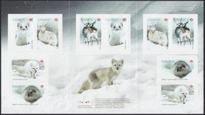 Canada 2021 = SNOW MAMMALS = ARCTIC FOX, CARIBOU DEER.. Booklet of 10 - Picture 1 of 3