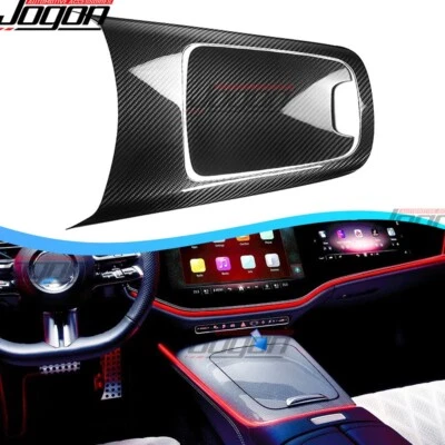 Real Carbon Console Gear Panel Trim For Mercedes-Benz E-Class W214 E200 350 400 - Image 1 of 4