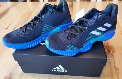 Adidas Pro Bounce Low 2018 Basketball Shoes Sneakers Black Blue AC7427 Mens Sz 8 - Image 1 of 4