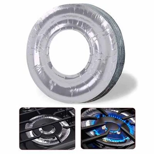 72 Round Disposable Gas Burner Liners Aluminum Foil Covers For Gas Stove - Picture 1 of 1